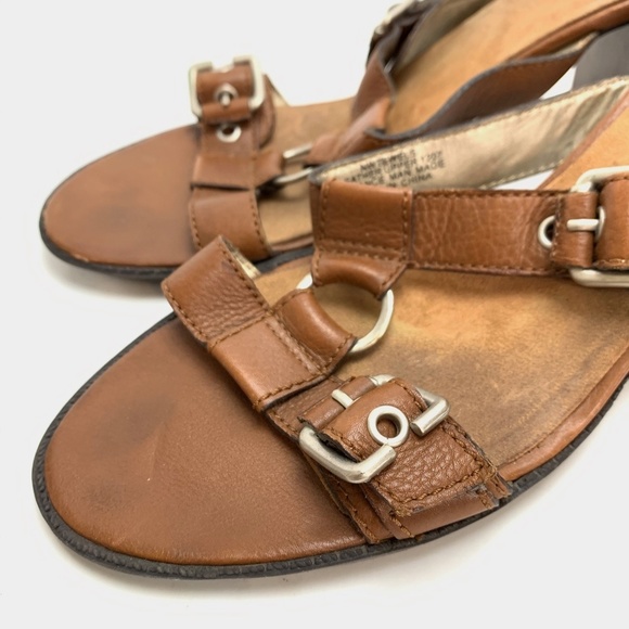 Nine West TEWELS Brown Heels Sandals Leather sz 11 - Picture 9 of 16